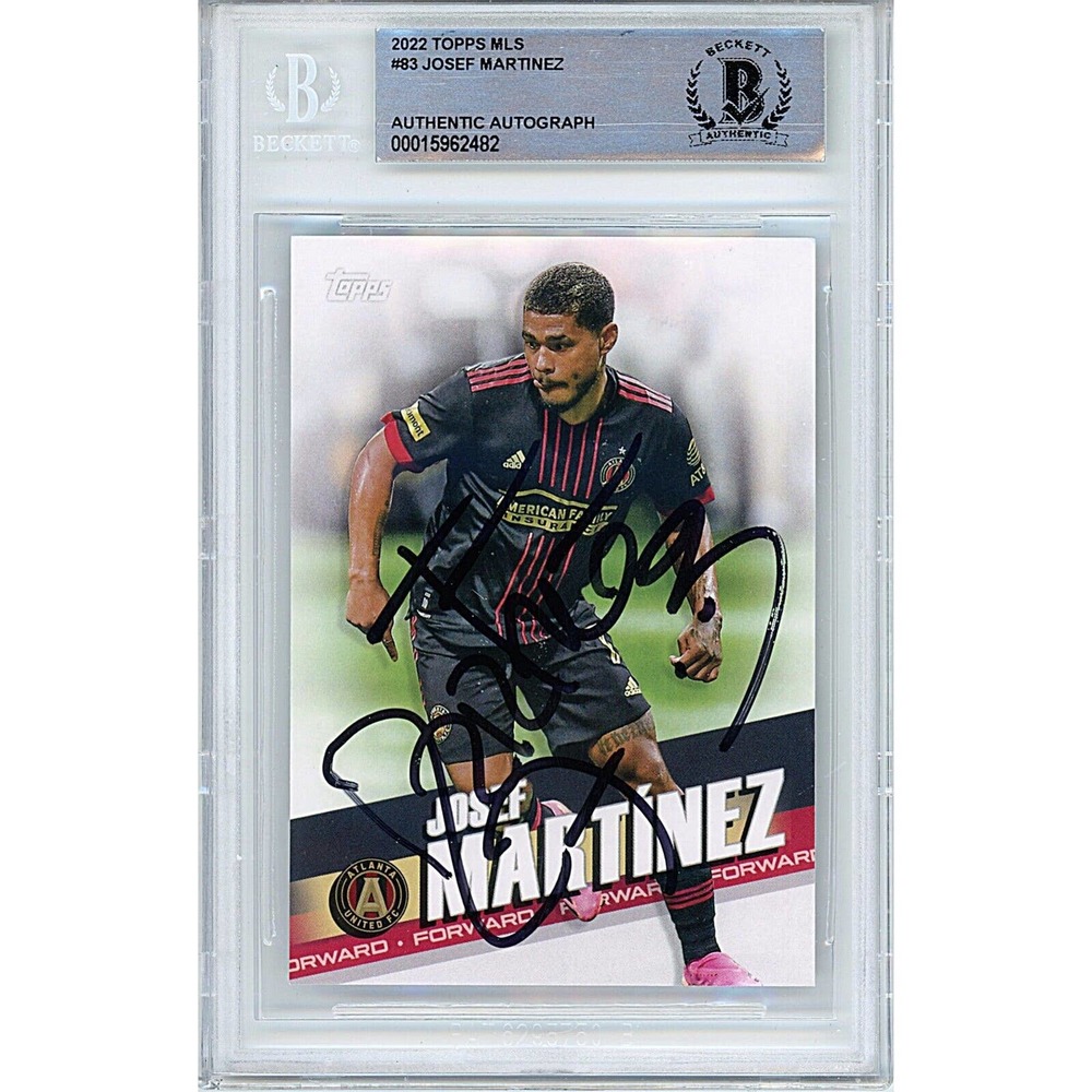 Josef Martinez Atlanta United FC Autographed 2022 Topps MLS Card Beckett Slab